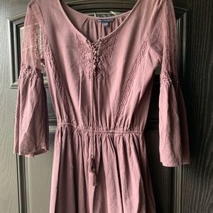 Purpleish Pinkish long sleeve dress